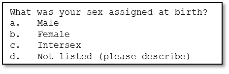 SexAssignmentQuestion