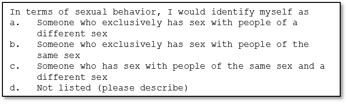 SexualBehaviorQuestion